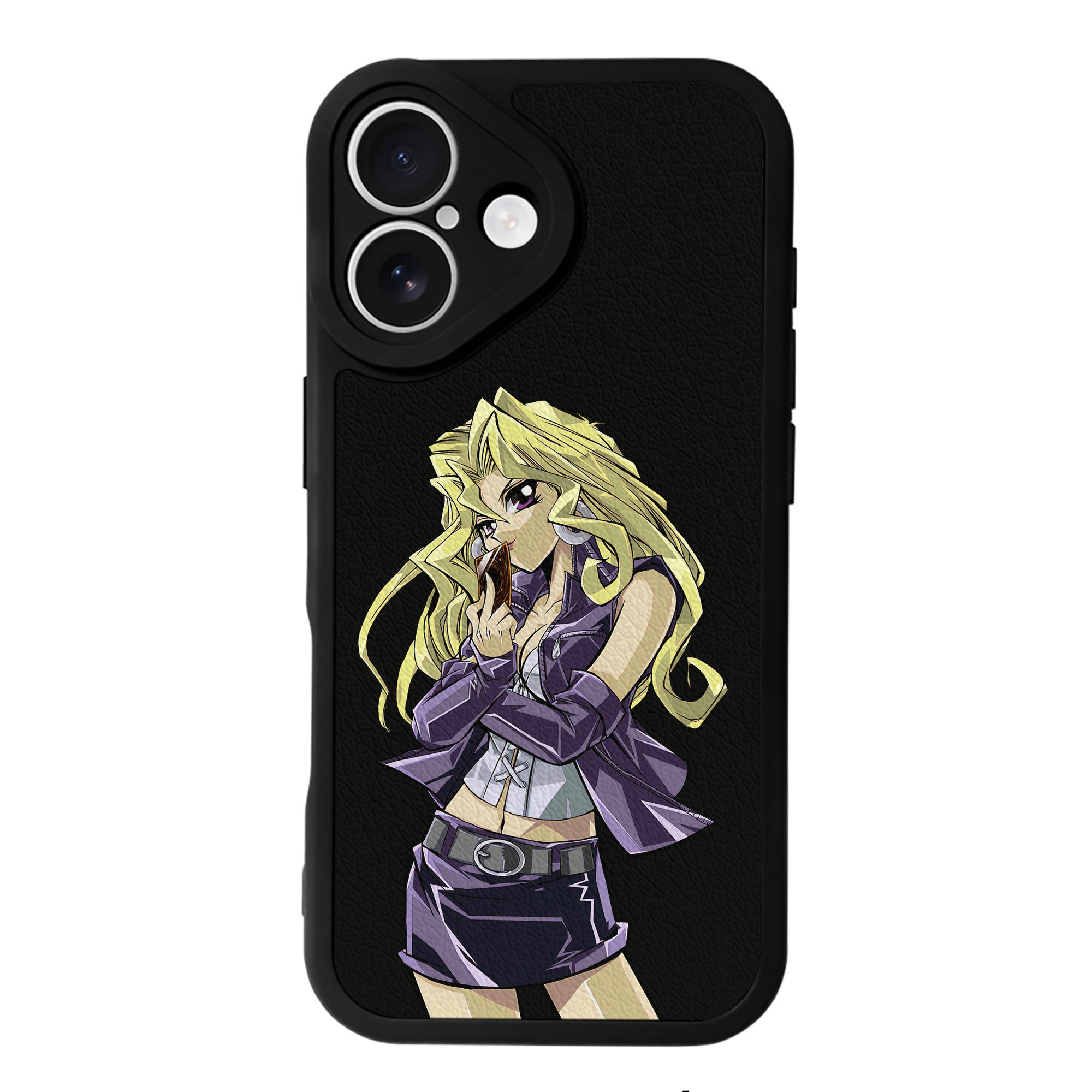 （画像用） 遊☆戯☆王 Yu-Gi-Oh! 【iPhone 16シリーズ対応】シリコンスマホケース（レザー調） 材質：シリコン